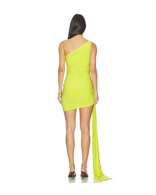 Norma Kamali Yellow Pickleball Diana Dress With Bow