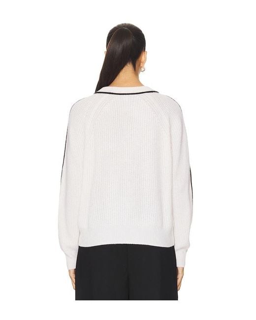 Autumn Cashmere White Sweater Mit Rundhalsausschnitt