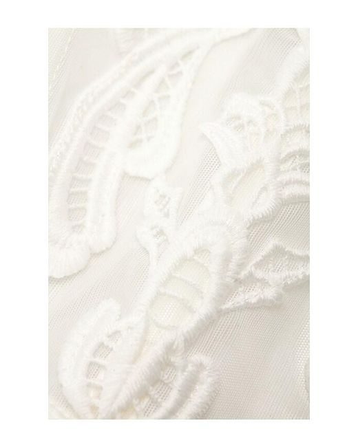 HAELO White Wing Lace Crop Corset