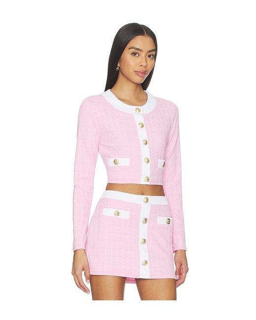 L'Agence Pink 'Agence Cardigan Adaline