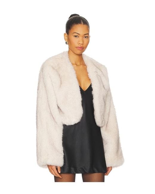 Lovers + Friends Natural Cropped Gabriel Coat
