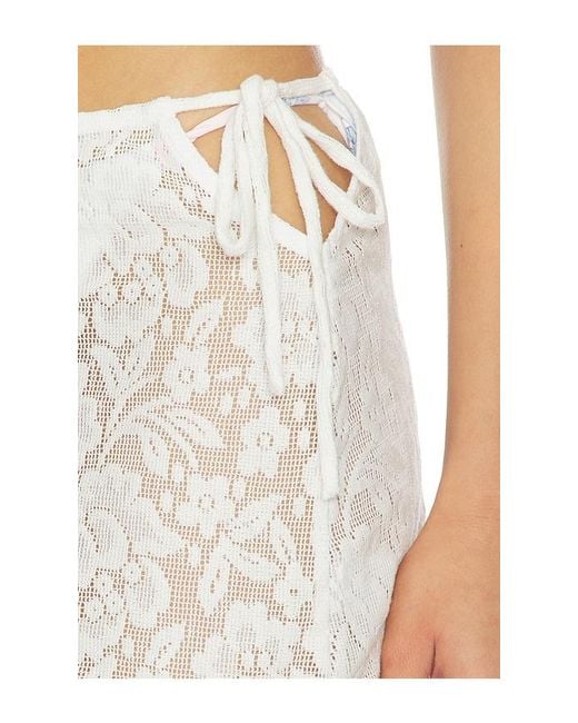 Tularosa White Poppy Mini Skirt