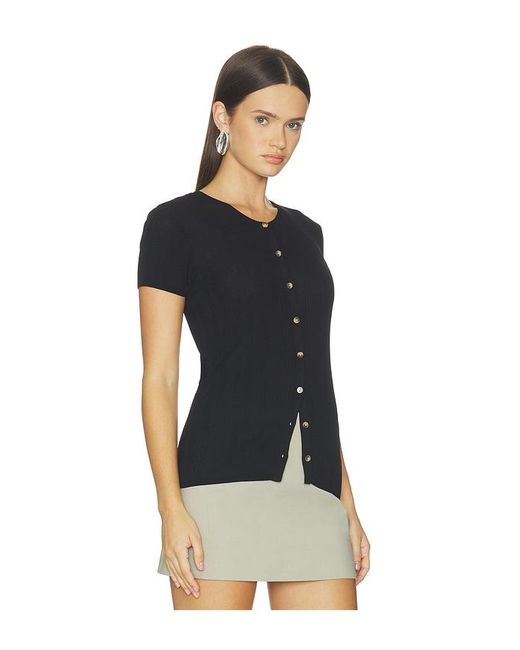 Sanctuary Blue Soft Focus Ribbed Top
