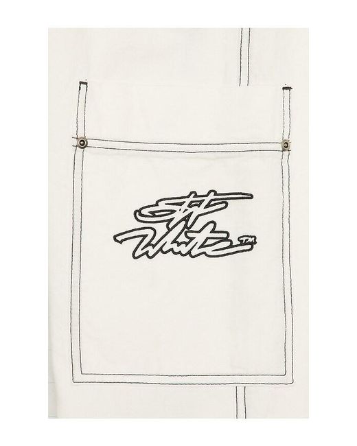 Off-White c/o Virgil Abloh White Script Cargo Pant for men