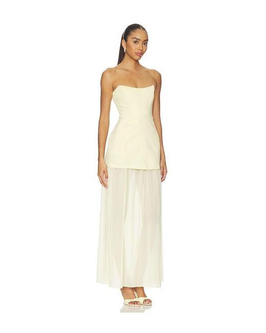 Amanda Uprichard White Christy Maxi Dress