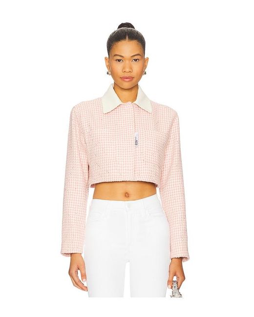 Gcds Tweed Crop Jacket White
