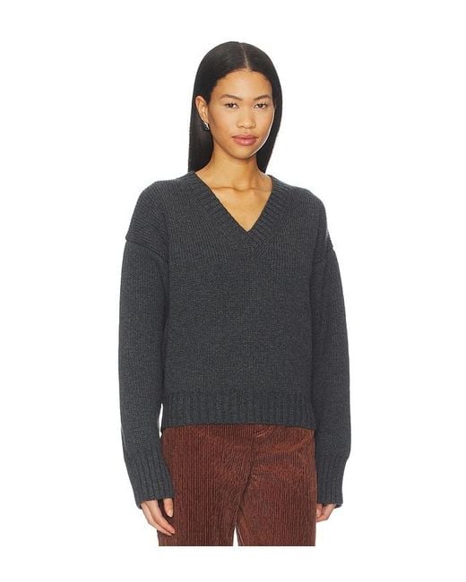 Jersey De Cuello En V Compacto Y Escultural En Color Gris Talla (También En 34, 36, 38) Rohe de color Black