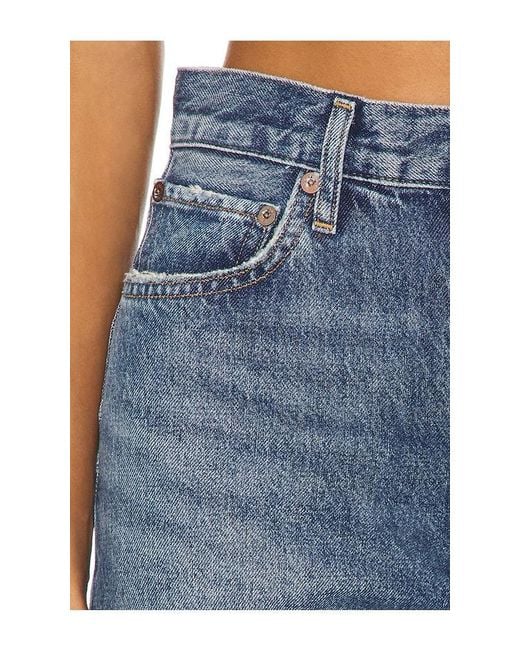 Agolde Blue 90S Pinch Waist High Rise Straight Jeans