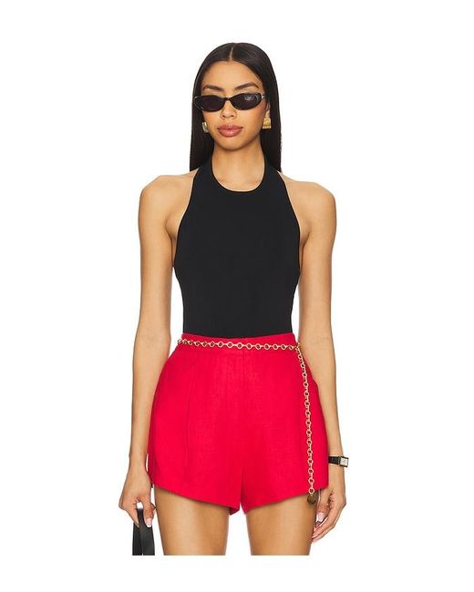 Camiseta Sin Mangas De Punto Con Cuello Halter. Effie En Talla En Elodie the Label de color Red