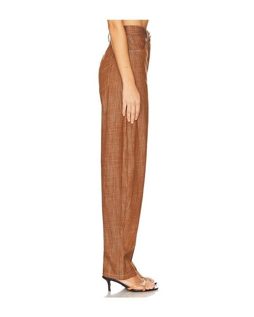Matthew Bruch Orange High-Waist Barrel Wide Leg