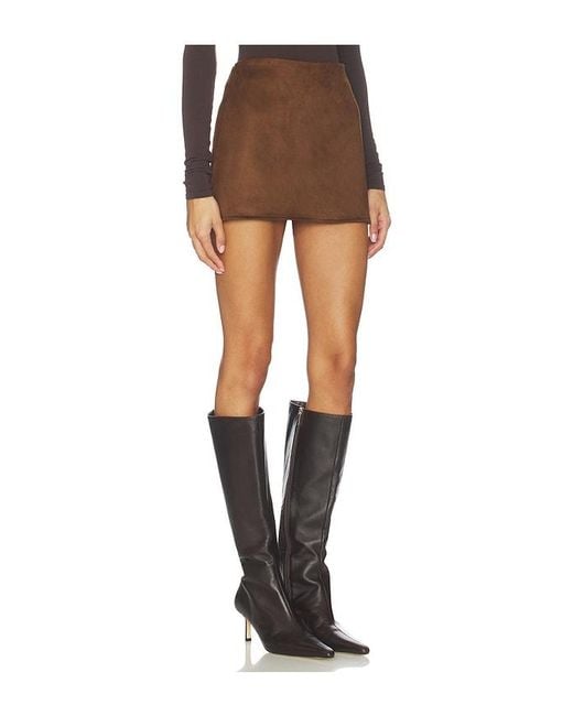 SNDY'S Multicolor Jacqui Faux Suede Mini Skirt