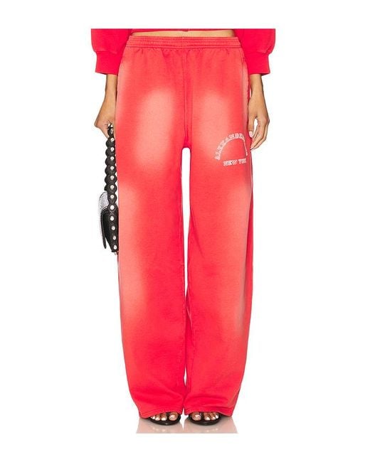 Alexander Wang Red Articulated Leg Sweatpant