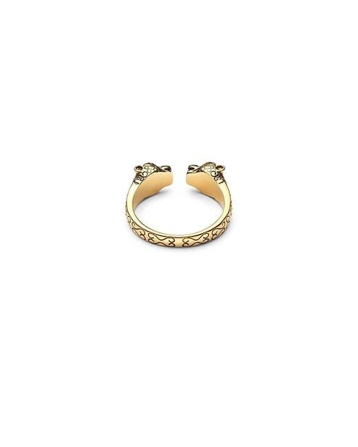 Nialaya Panther Ring in White für Herren