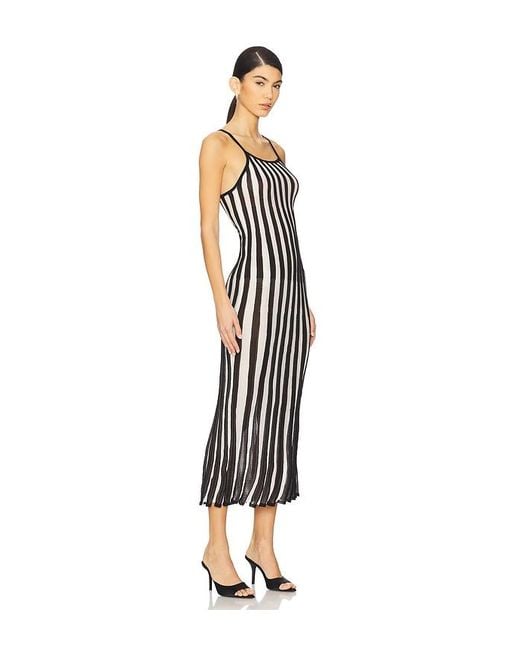 ROBE KAYLEE en Black,White Solid & Striped