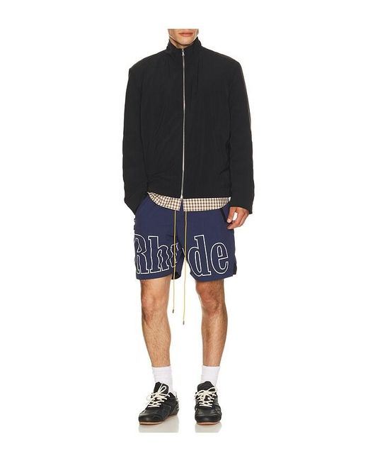 Rhude Blue Logo Shorts for men