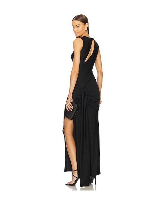 Michael Costello Black X Revolve Garland Gown