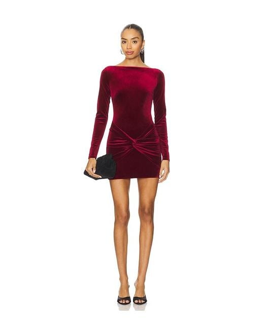 retroféte Red Kadala Velvet Dress