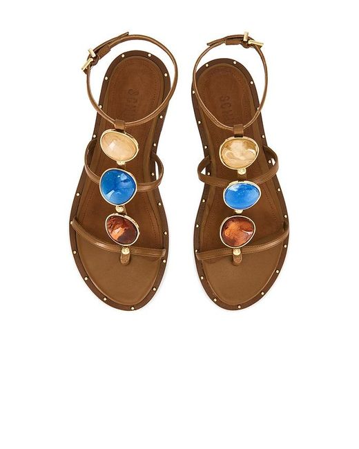SCHUTZ SHOES Brown Milos Flat Sandal