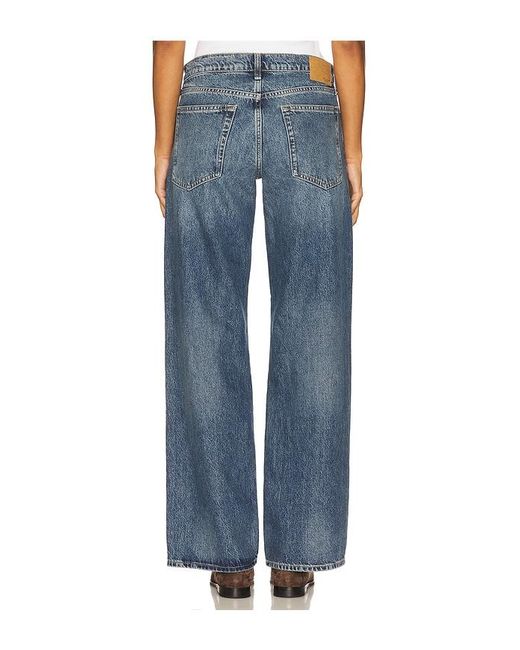 Rag & Bone Blue Cam Low Rise Relaxed Straight Jeans