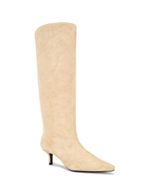 Black Suede Studio White Boot Sutton 50