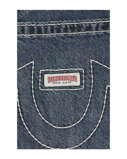 True Religion Blue Vinny Ultra Baggy Carpenter Big T Denim Pant for men