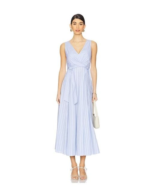 La Ligne White Midi-Kleid