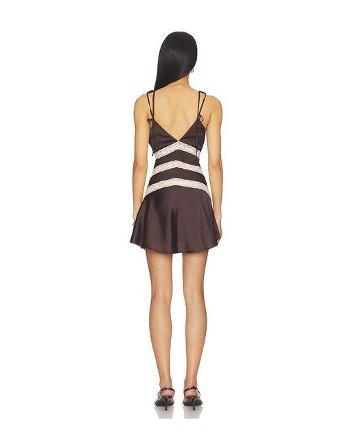 Frankie's Bikinis Black Sedona Satin Mini Dress