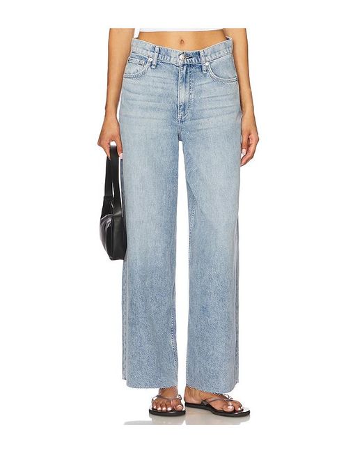 Rag & Bone Blue Featherweight Sofie High Rise Wide Leg Jeans