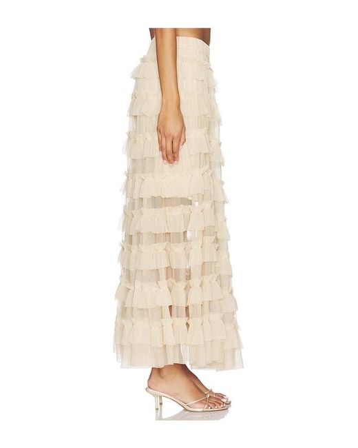 AllSaints Natural Aude Ruffle Skirt