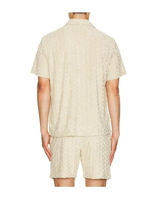 Marine Layer Natural Leo Terry Resort Shirt for men