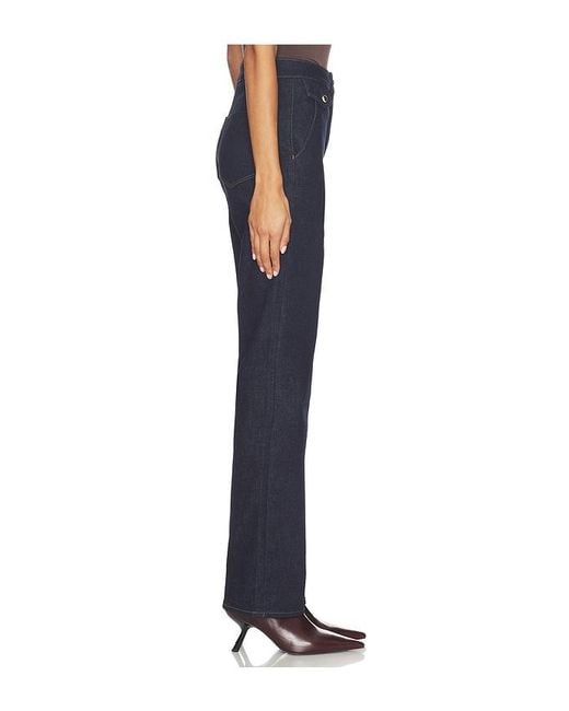 PAIGE Blue Stevie Jeans With Trouser Flap Pockets