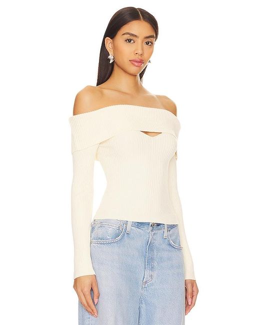 Astr White Ainsley Sweater