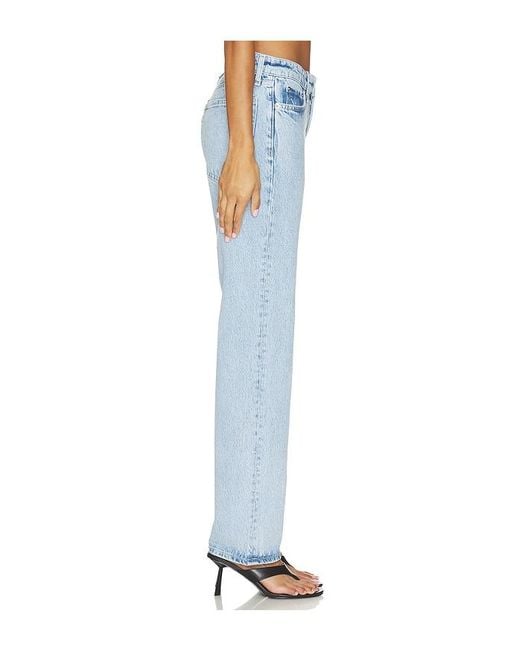 Rag & Bone Blue Harlow Low Rise Full Length Slim Straight Jeans