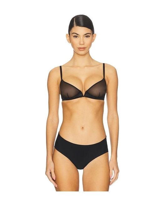 Commando Black Chic Plunge Underwire Demi Cup