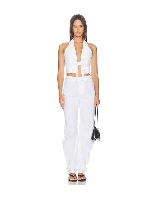 ALL THE WAYS White Dianea Halter Top