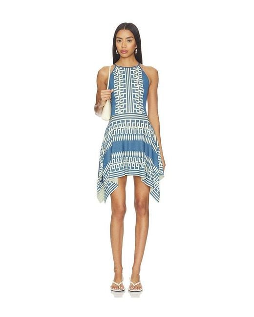 MISA Los Angles Blue Jansen Mini Dress