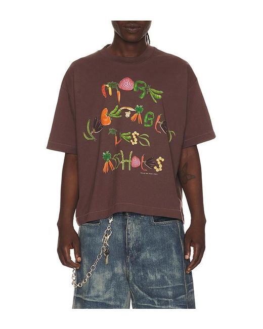 JUNGLES Brown More Vegetables Tee for men