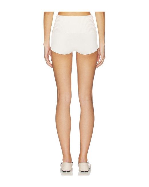 Lovers + Friends White Lanney Knit Mini Short