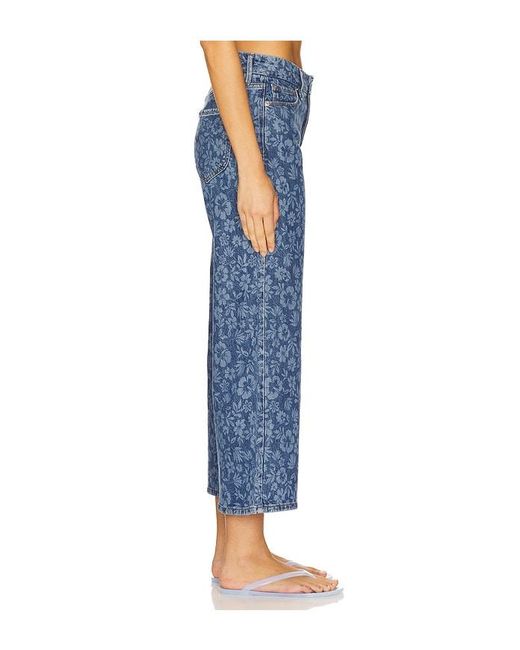 GOOD AMERICAN Blue Good Waist Cropped Palazo