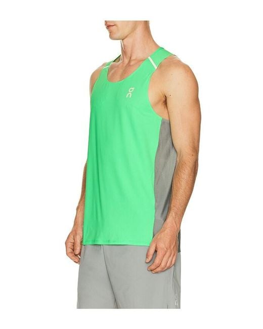 On Shoes Green Performance Tank for men