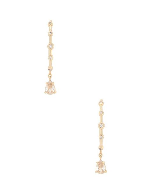 Ettika Multicolor Delicate Crystal Charm Hoop Earrings