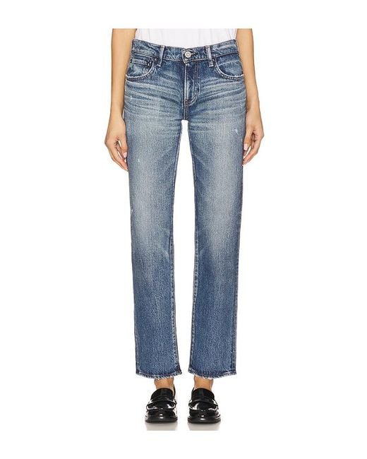Moussy Melrose スリムストレート Blue