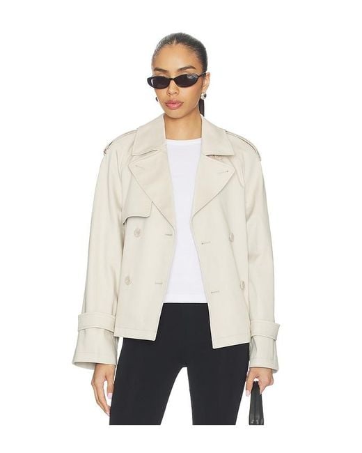 SOIA & KYO Natural Juliette Short Trench Coat