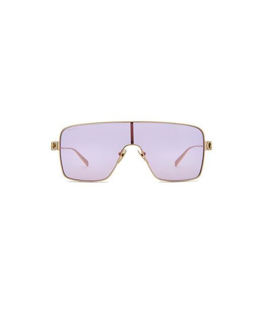 Gafas De Sol En Color Oro Metálico Talla Gucci de color Purple