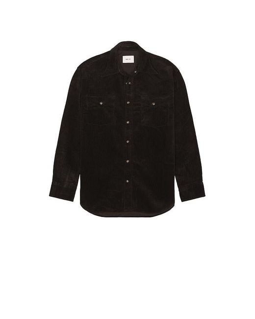 NN07 Ricky Cord Shirt in Black für Herren