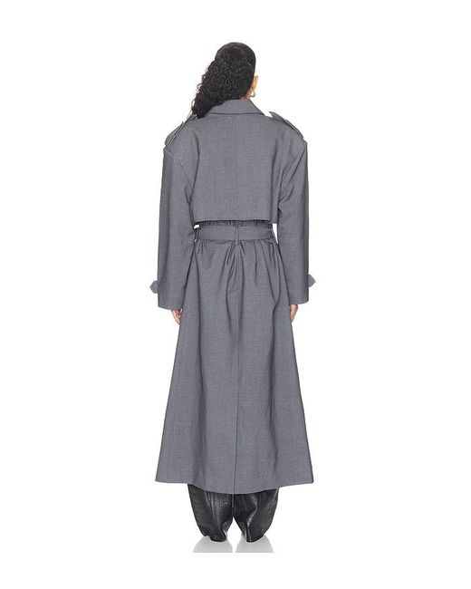 MOTHER OF ALL Blue Brooklyn Long Trench Coat