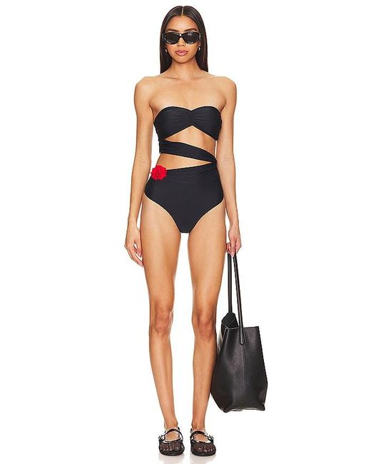 Lovers + Friends Black Lima Strapless One Piece