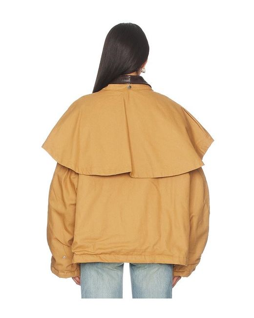 WeWoreWhat Orange Cocoon Barn Jacket