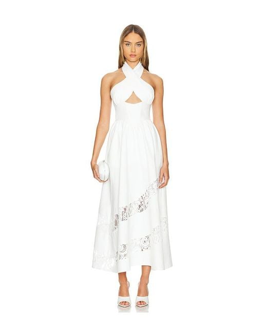 Nana Jacqueline White Samtkleid Portia