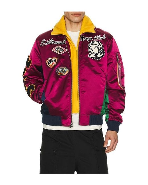 BBCICECREAM Pink Space Suit Bomber Jacket for men